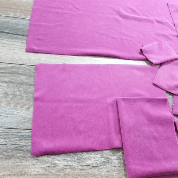 Purple Velour Fabric Scraps For Crafts Hobbies - Picture 6 of 7